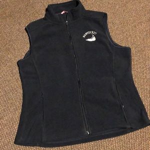 Navy blue fleece vest / Nantucket